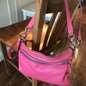 Coach pebble leather handbag, Pink